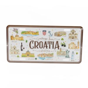 Metalna ploča Croatia - Aquarel