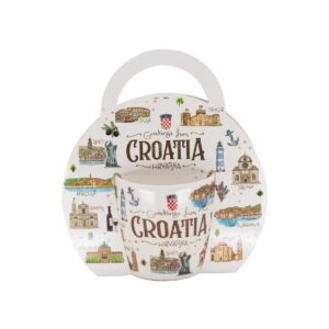 Keramička šalica sa košaricom - Aquarel