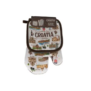 Kuhinjska rukavica i podmetač Croatia - Aquarel