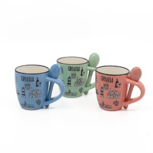 Šalica sa žlicom - PASTEL